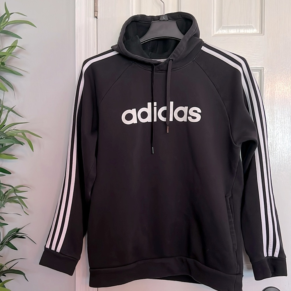 Adidas black hoodie L